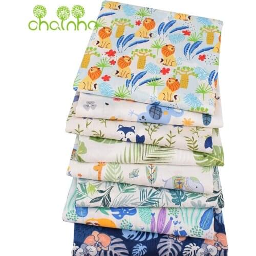 Chainho,Printed Twill Cotton Fabric,Patchwork Clothes,DIY Sewing Quilting Material For Baby&Childrens Bedclothes,Forest Series