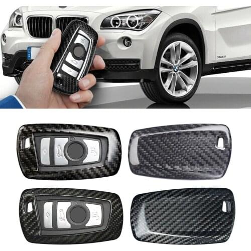 Carbon Fiber Flip Remote Folding Car Key Cover Fob Case Shell Replacement For BMW 1 3 4 5 7 Series X3