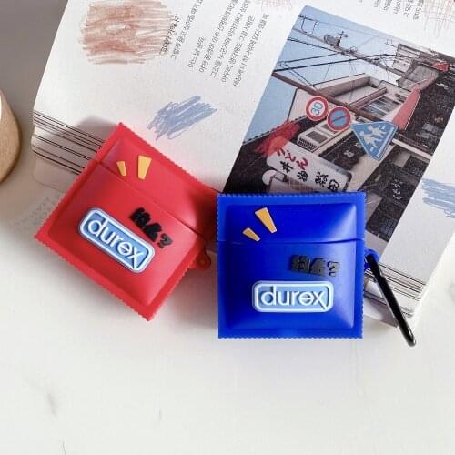 For Airpods 1 2 Pro Case Dosex Condom 3D Funny Design Earphone Case Cover for Apple Airpods Pro Earphone Accessories With Hook
