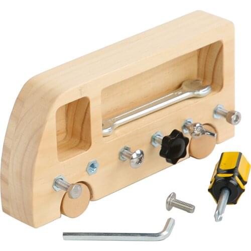 Montessori Baby Toy Screw Bolts Sets Screwdriver Board Busy Bus Practical Life Skills Material Educational Toy For Toddlers