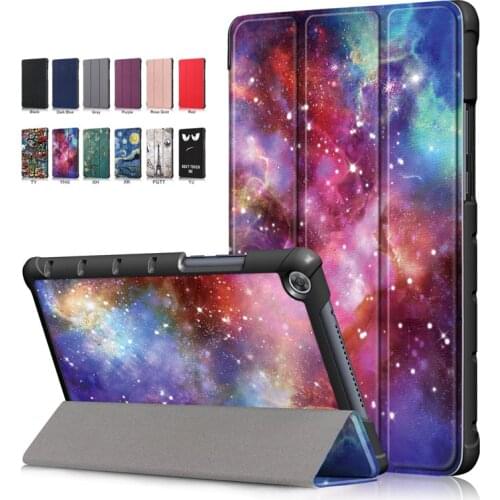 For Huawei MediaPad M5 Lite 8 Case JDN2-L09 W09 Folding Stand Smart Cover for Huawei MediaPad M5 Lite 8 inch Tablet + Stylus Pen