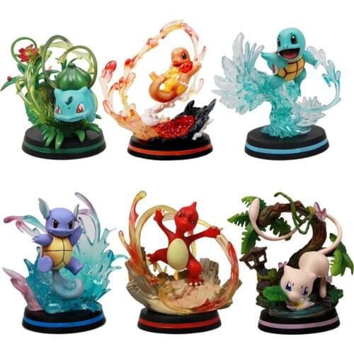 POKEMON Charmander Bulbasaur Mewtwo Action Figure Pocket Monster Pikachu Poke Model One Piece Collect Decoration Toy For Kids