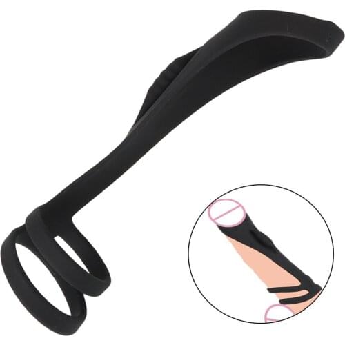 Elastic Sleeve Penis Stretcher Cock Ring Sex Toys For Men Delay Ejaculation Women G Spot Massager Couples Tools Erotic Machine