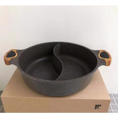 Shabu pan Japanese style hot pot yuanyangguo electromagnetic stove gas stove universal thicken non stick frying pans