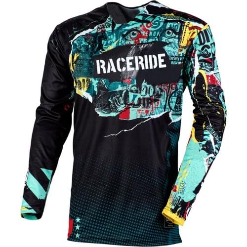 RACERIDE MTB Jersey Enduro Motocross Jersey Maillot Hombre DH Moto MX Downhill Jersey Off Road Mountain Cycling Jersey Spexcel