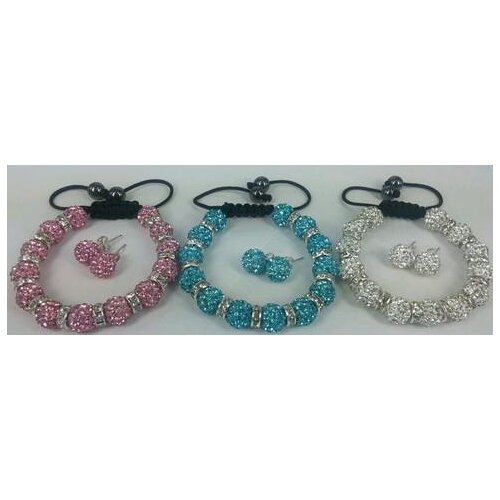 Ig45 3 pcs/ 10mm Beads crystal Bracelet And Eearring Free Shipping New Style Jewelry Hotsale