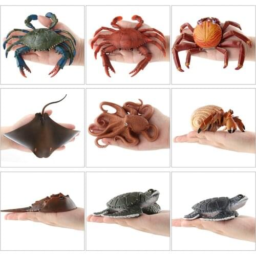 Simulation Sea Life Figure Collectible Toys Octopus/Turtle Animal Action Figures Kids Animal Soft Rubber Toys