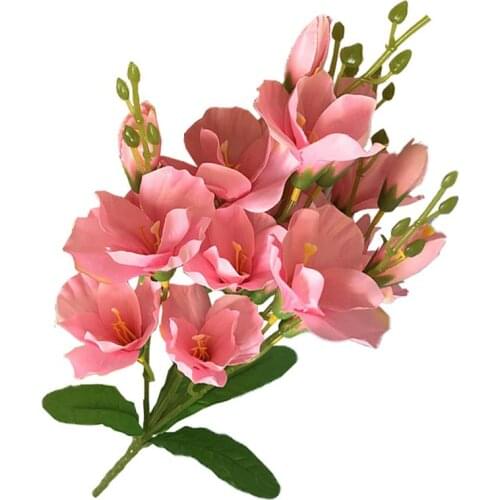 Artificial Flower Branch Decorative Lifelike Artificial Flower Bunch Faux Flower Home Autum Plastic Fake Flower Party Room Decor