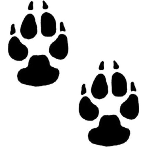 Classic Animal Paw Print Car Sticker Fashion Black/Silver Funny Car Motorcycle Accessories 7*10CM