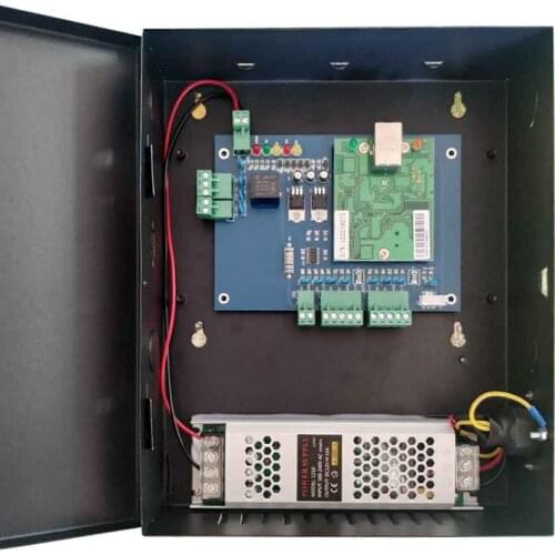 TCP/IP Single Door access control kit one Door board Hi powe 10A power supply fire alarm I/O board mutil access function, sn:L01
