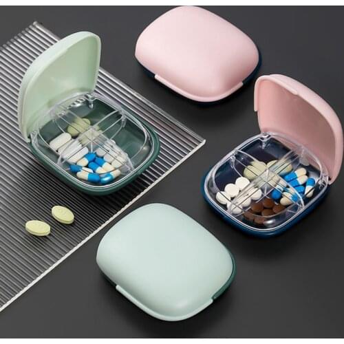 4 Grid Waterproof Medicine Pill Box For Storage Travel Pill Case Vitamins Container Plastic Box Capsules Organizer For Tablets