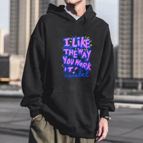 Kpop Bangtan Boys Album Printed Hoodies Funny Letter I LIKE THE WAY YOU WORK IT! New Song Fashion Oversized Sweatshirts Male