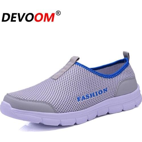Summer Lovers hombre/mujer Mesh Slipon Outdoor Shoes Breathable Walking Casual Shoes Lightweight Trainers Plus Size 28CM zapatos