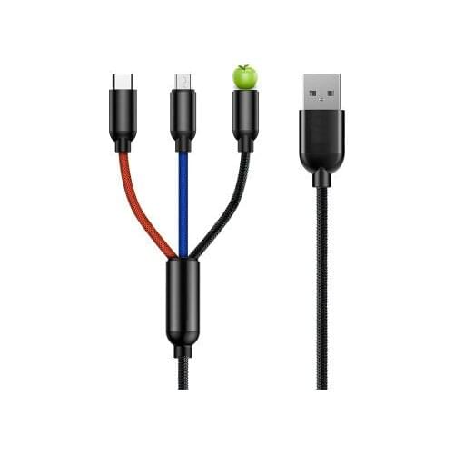 3.5A Fast Charing line one For three data line For iphne Charging line Android type-c Data line lighting three-in-one phone