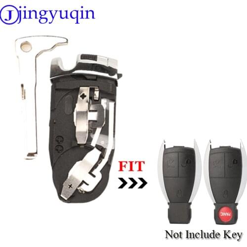 Jingyuqin Small key shell FOB with battery compartment for Mercedes A B C E S CL CLS CLA CLK W203 W204 W205 W210 W211 W212