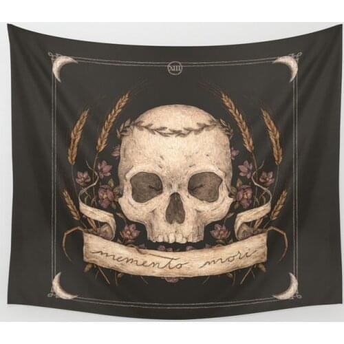 Memento Mori Tapestry Wall Hanging Beach Throw Rug Blanket Camping Tent Travel Sleeping Pad Tapestry