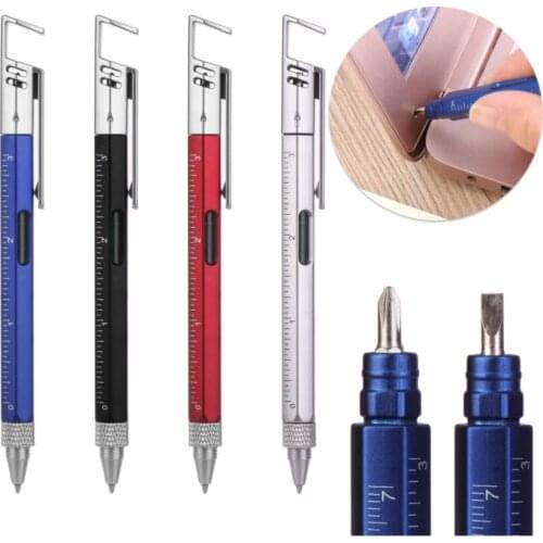 2Pcs/Set Multifunctional Pen Screwdriver Ballpoint Pen Stand Holder Metal Tool School Office Stationery Pens Mobile Phone Holder