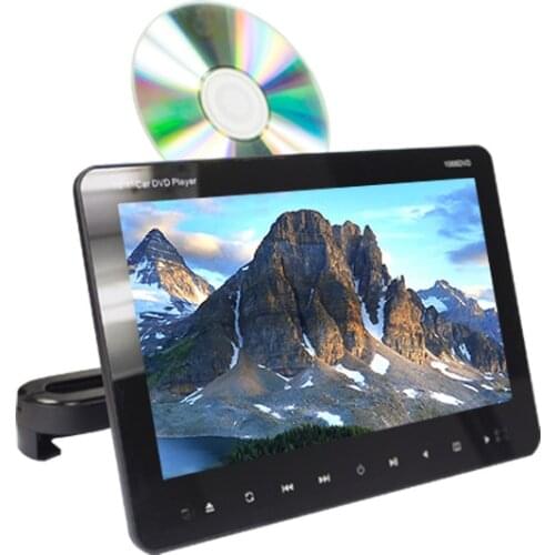 10.1inch car headrest monitor with DVD player USB HDMI IR FM wireless Games video in video out HD screen 1024x600 12V 16:9 sceen
