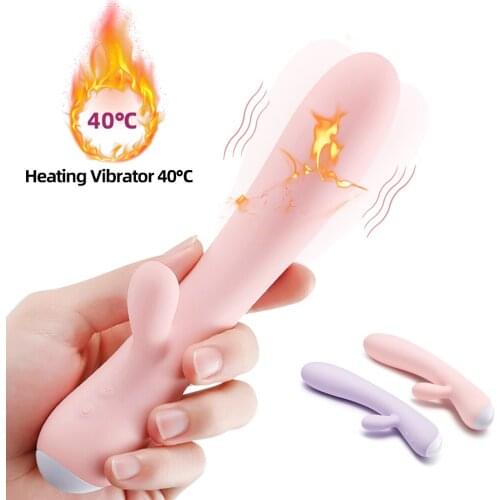 Heating Vibrator Av Wand Massager Vibrator Waterproof Soft Dildo Vibrator G Spot Clitoris Stimulator Adult Sex Toys for Woman