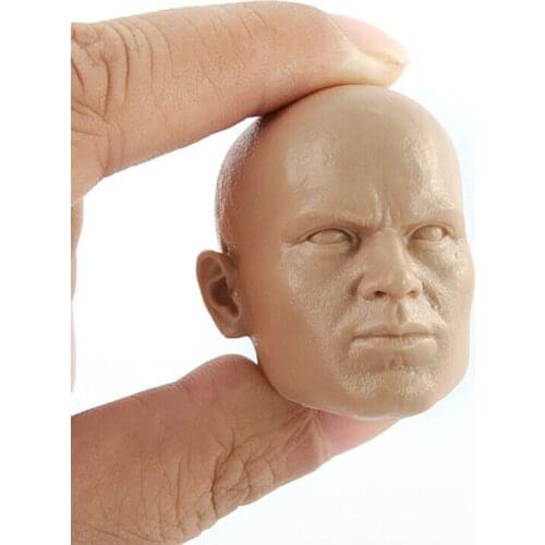 Unpainted 1/6 Killer Timothy Olyphant Head Sculpt PVC Bald Male Head Carving Fit 12'' Action Figure Body for Painting Exercise