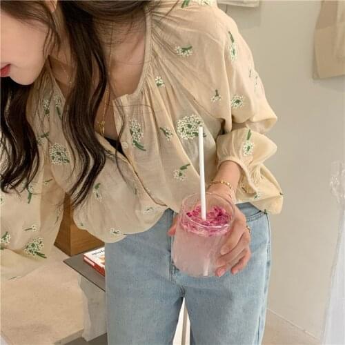 New spring Vintage print Shirt female Oversize Tops Women Long sleeve Girls Blouse Summer New Women Blouses femme Blusas