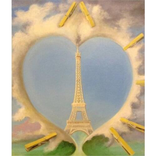 New Arrivals 5D DIY Full Round Diamond Painting Love Tower Cross Stitch 3D Embroidery Rhinestone Mosaic Home Decor Art Y1660