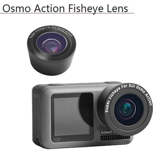 Optical Glass Anti-shake 15X Zoom HD Protection Fisheye Lens for DJI OSMO Action Macro Lens Sports Camera Accessories