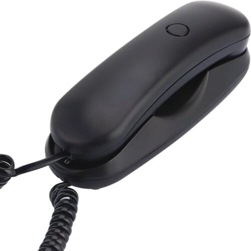 Trimline Corded Phone Black/ White Landline Corded Phone for Seniors, Desk/Wall Mountable Telephone, Support SOS, Redial, Pause