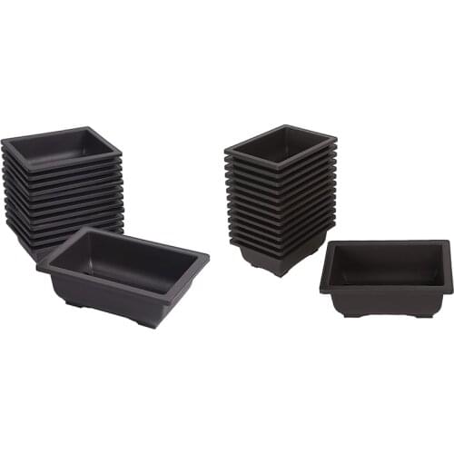 Rectangular Plastic Bonsai Training Pot, Flower and Fleshy Pot Container, Used for Garden, Home Decoration