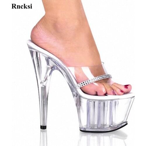 Rncksi New Performance shoes/wedding party shoes shoes 5 cm over 15 cm crystal high-heeled shoes/sandals