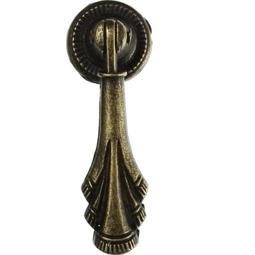 Zinc Based Alloy Drawer Handles Pulls Knobs Cabinet Furniture Hardware Antique Bronze 6.3cm x 2cm,150pcs