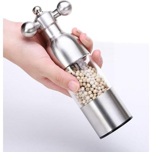 Steel Grinder Manual Salt And Pepper Mill Ceramic Core BBQ Sesame Home Grinder Tools Kitchen Gadgets Accessory Spice W5M2