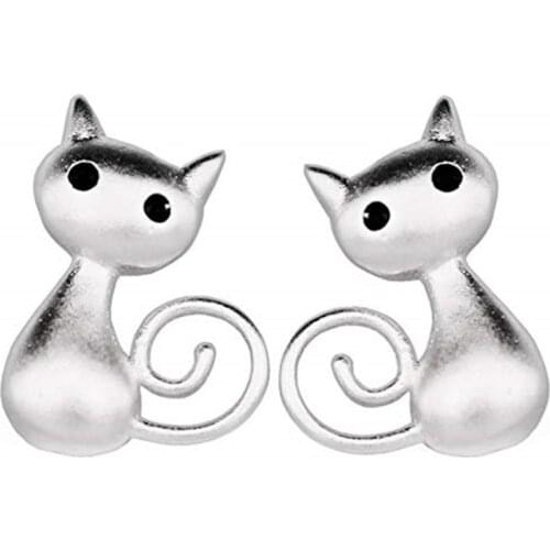 Lovely Cat Earrings For Women Wedding Party Elegant Ear Decorations Cat Studs Earrings Chrismas Gifts For Women Girls