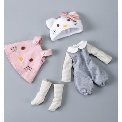 Lovely 30 Cm BJD Doll Clothes 1/6 Clothes for Barbie Doll Movable Joints Doll Dress Up Girls Toys 12 Inch Doll Accessories