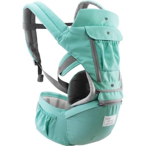 AIEBAO Ergonomic Baby Carrier Infant Kid Baby Hipseat Sling Front Facing Kangaroo Baby Wrap Carrier for Baby Travel 0-18 Months
