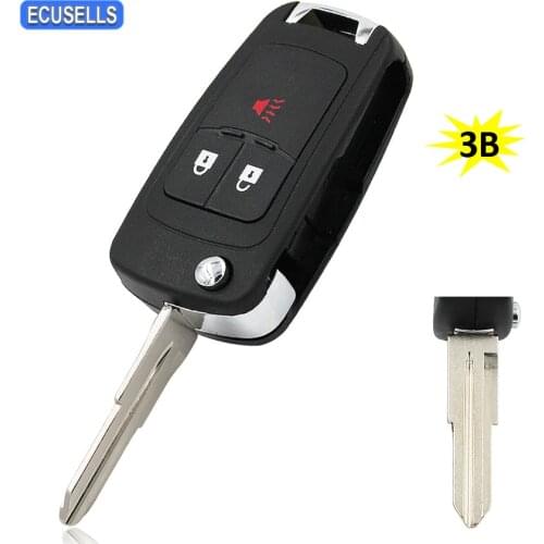 New Replacement 3 Button Folding Flip Remote Smart Car Key Shell Case Housing Fob for Chevrolet Spark 2012 2013 2014 2015 2016