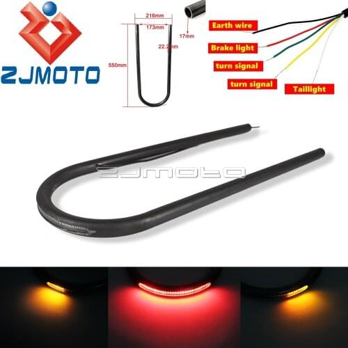 Universal 550mm Cafe Racer Seat Loop Seat Frame Hoop For Honda Yamaha Suzuki Scrambler Custom 216mm Rear Seat Hoop Frame Loop