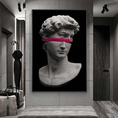 Funny Art Vaporwave Sculpture of David Canvas Art Posters and Prints Abstract David Canvas Paintings on The Wall Art Pictures