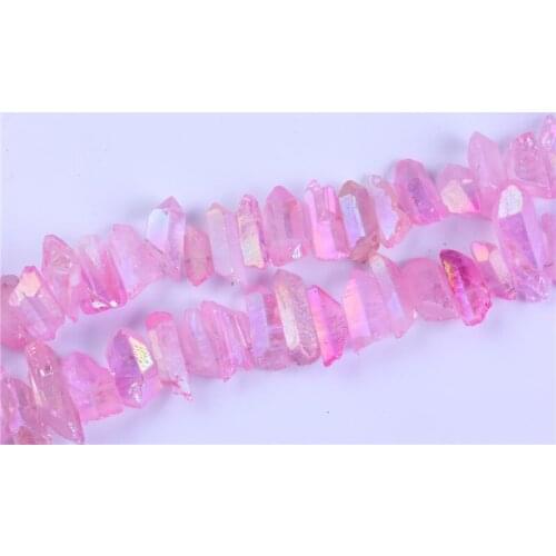 1Strand New Arrive Rough CitrineTitanium Quartz Bead Pendant Natural Raw Druzy Crystal Quartz Stick Briolettes Jewelry Making