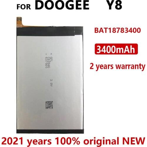 100% Original 3400mAh BAT18783400 Replacement Parts battery For Doogee Y8 Phone High Quality Batteries With Tracking number