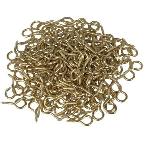 100pcs 2# Iron Mini Eyepins Hooks Eyelets Screw Threaded Peg Jewelry Finding