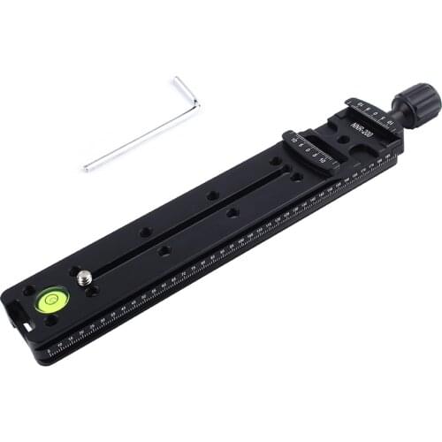 200mm Nodal Slide Rail Quick Release Plate Clamp Adapter For Macro Panoramic Arca Quick Release Plate Tripod Aluminum Alloy