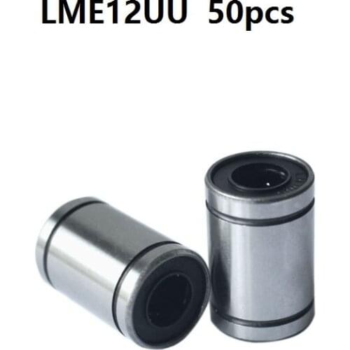 50pcs/lot LME12UU European Size Linear bearings Linear bushing for 12mm shaft rail cnc router 12*22*32mm KB12UU