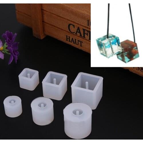 6pcs Crystal Silicone Necklace Pendant Jewelry Mold Making DIY Resin Craft
