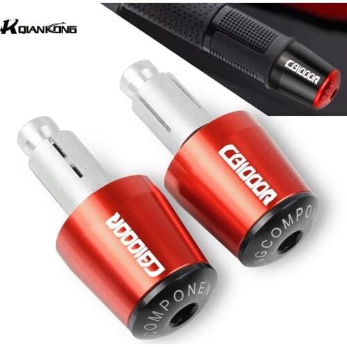 7/8mm CNC Motorcycle Handlebar Grips Handle Bar Cap End Plugs For Honda CB1000R CB 1000R 2008-2018 2017 2016 2015 2014 2013