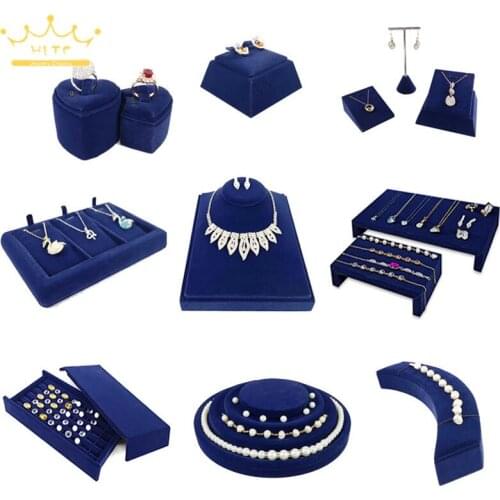 Velvet Jewelry Display Rack Jewelry Organizer Necklace Holder Ring Showing Stand Jewelry Photography Props Store Counter