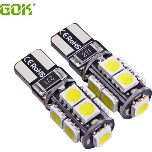 Free Shipping 100pcs/lot Canbus Car LED SMD Light Canbus w5w T10 9led W5W canbus 194 t10 9SMD led 5050 bulb car-styling 2din