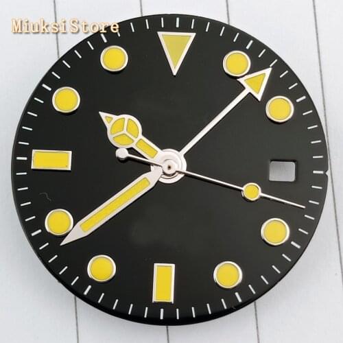 Bliger 28.5mm sterile watch dial+luminous watch hands fit Miyota 8205 8215 821A Mingzhu 2813/3804 Movement