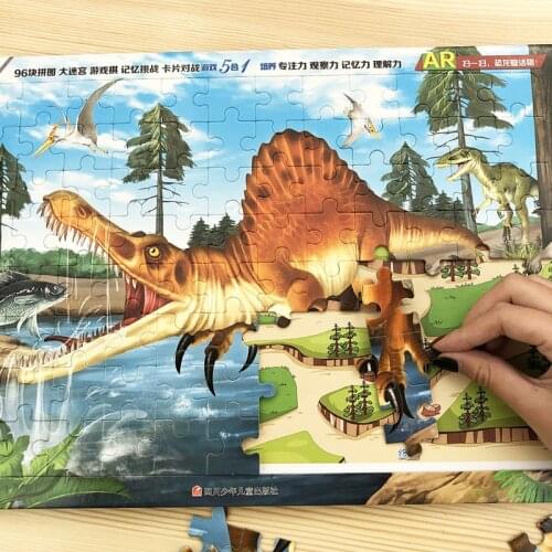 Wooden Toy Jigsaw Puzzle Wood Cartoon Animal Kid Montessori Early Learning Baby Educational Toys Juguetes Wooden Toys BK50PT