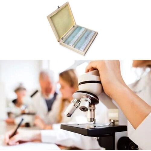 R2JE Microscope Slides Kids Plastic Prepared Microscope Slides of Animals Insects Plants Flowers Sample Specimens 25/50/100PC